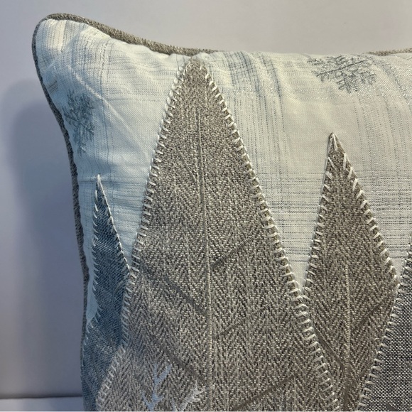 Secret Celebrity Embroidered Glitter Throw Pillow 18x18” Christmas Snow ThemeEUC - Picture 3 of 10